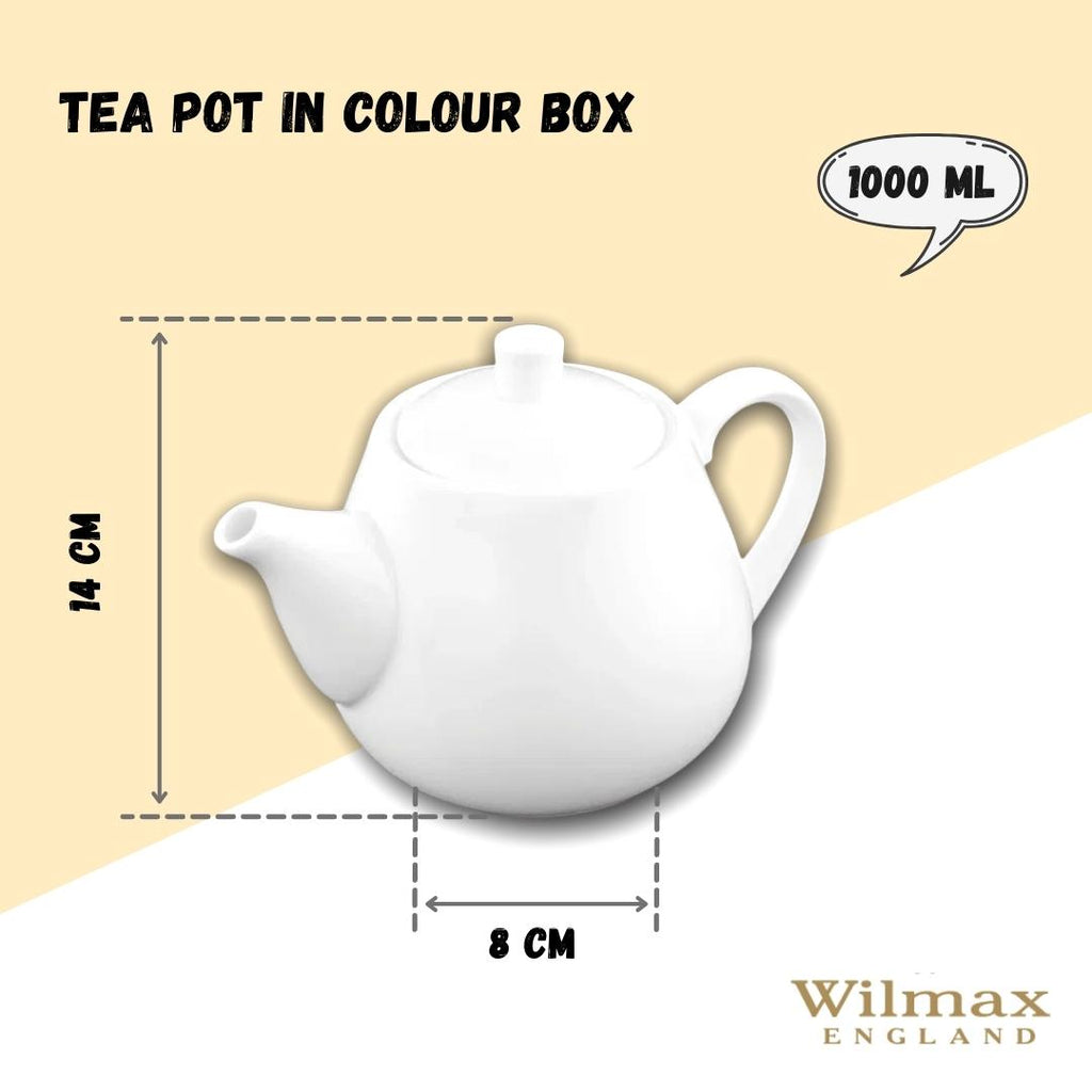 Wilmax Teekanne 1000 ml Weiß Porzellan WL-994003/1C