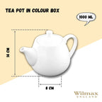Wilmax Teekanne 1000 ml Weiß Porzellan WL-994003/1C