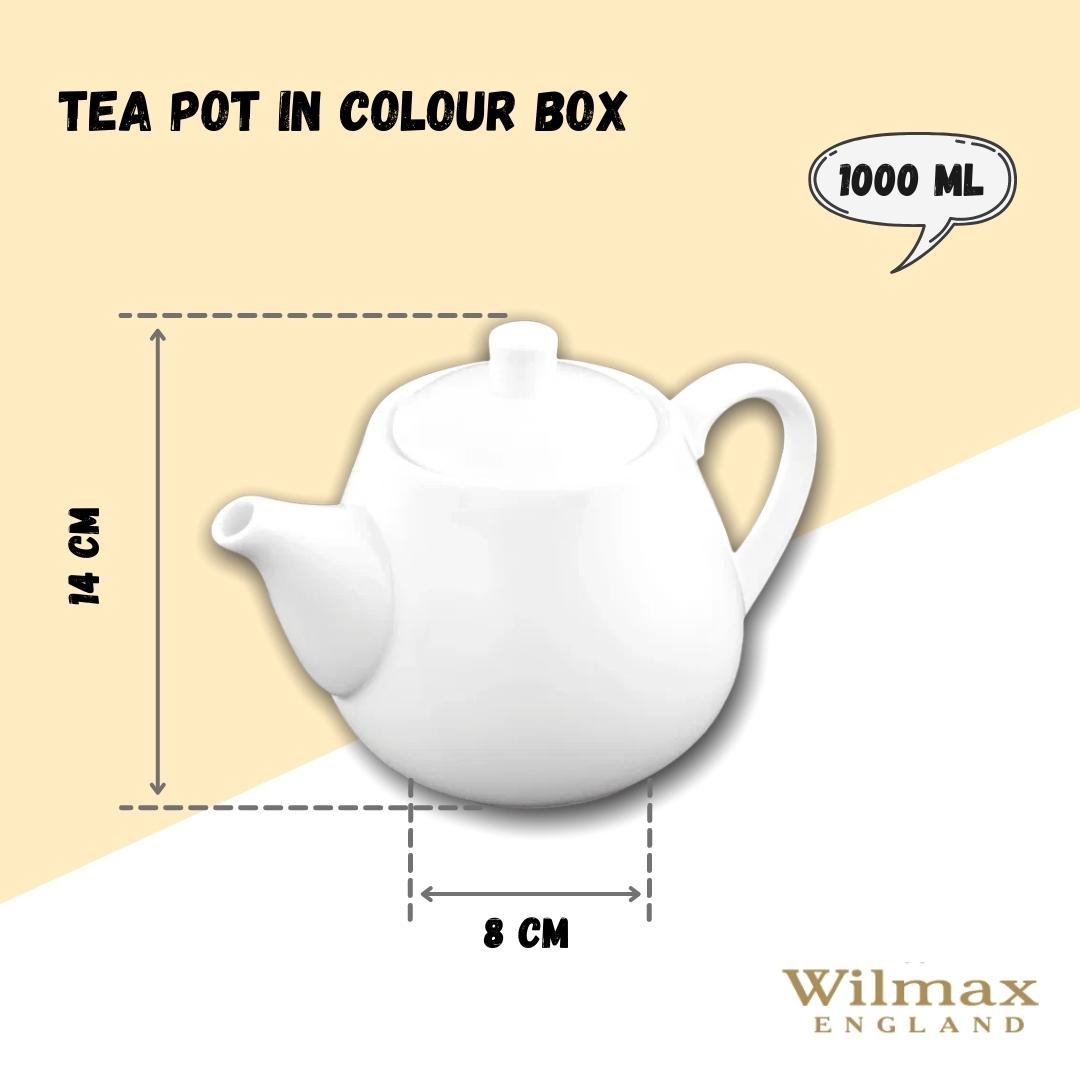 Wilmax Teekanne 1000 ml Weiß Porzellan WL-994003/1C