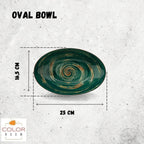 Wilmax Ovale Schale 25 × 16,5 cm Grün aus Porzellan