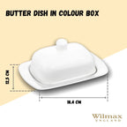 Wilmax Butterdose 19x12.5x8.5 cm Porzellan Weiß WL-996109/A