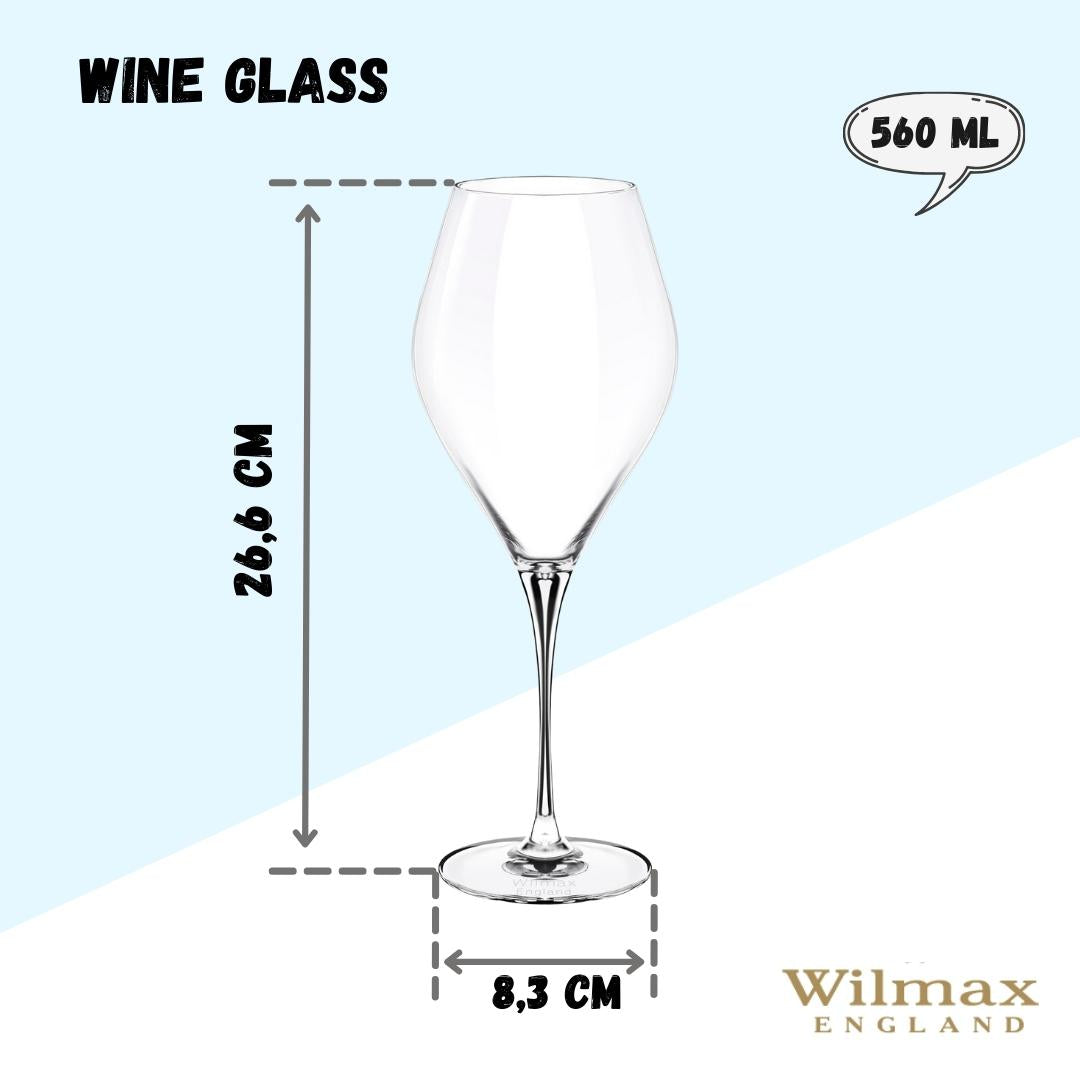 Wilmax Weinglas konisch 560 ml 2er-Set Transparent aus Wilmax Crystalline-Serie