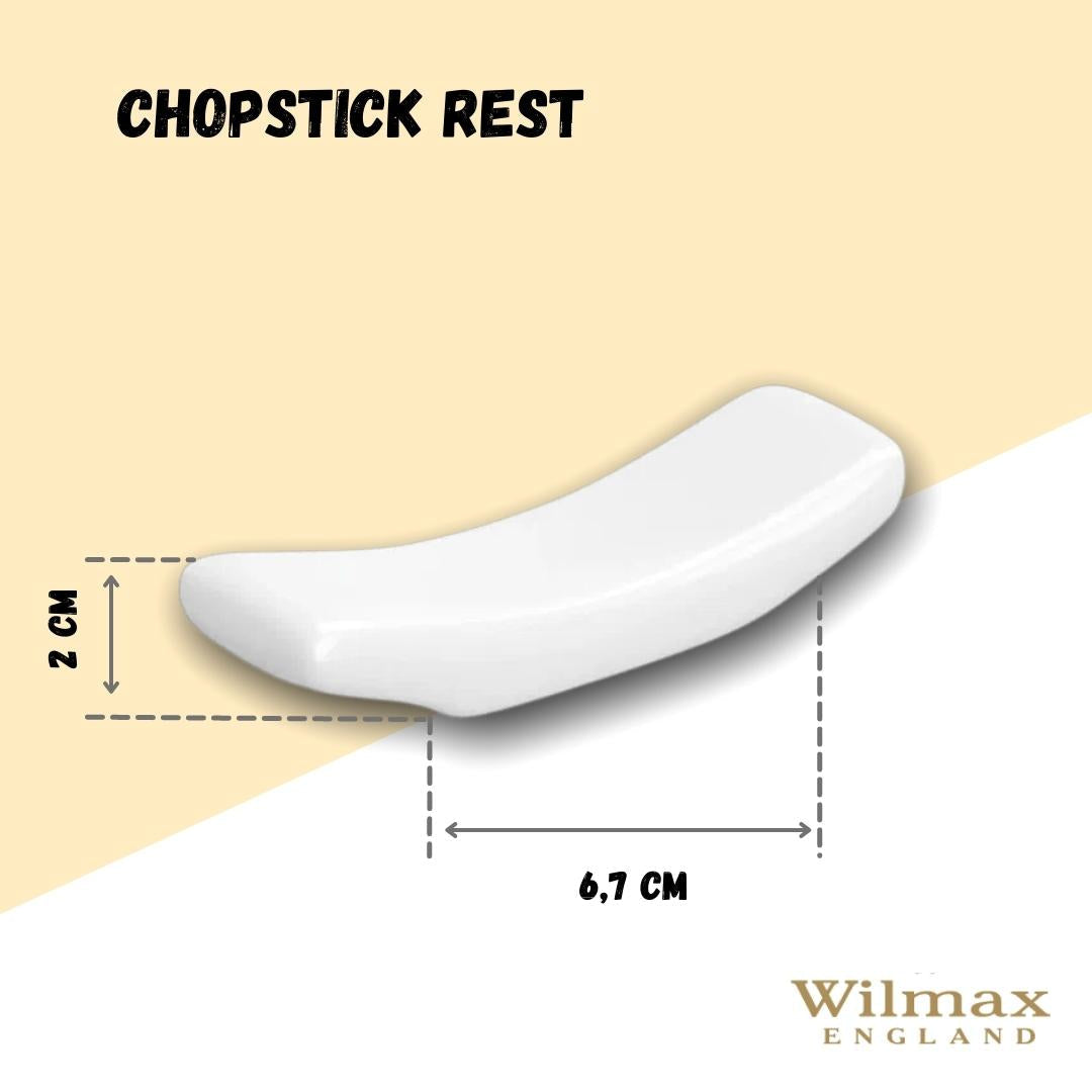 Wilmax Essstäbchenablage Weiß aus Porzellan