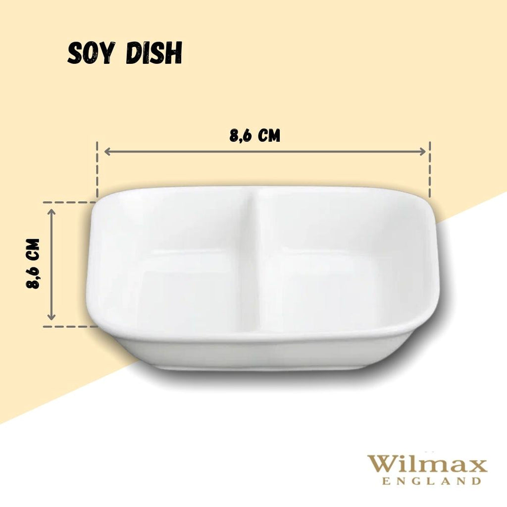 Wilmax Sojaschale 8.5 x 8.5 cm Porzellan Weiß WL-996050/A