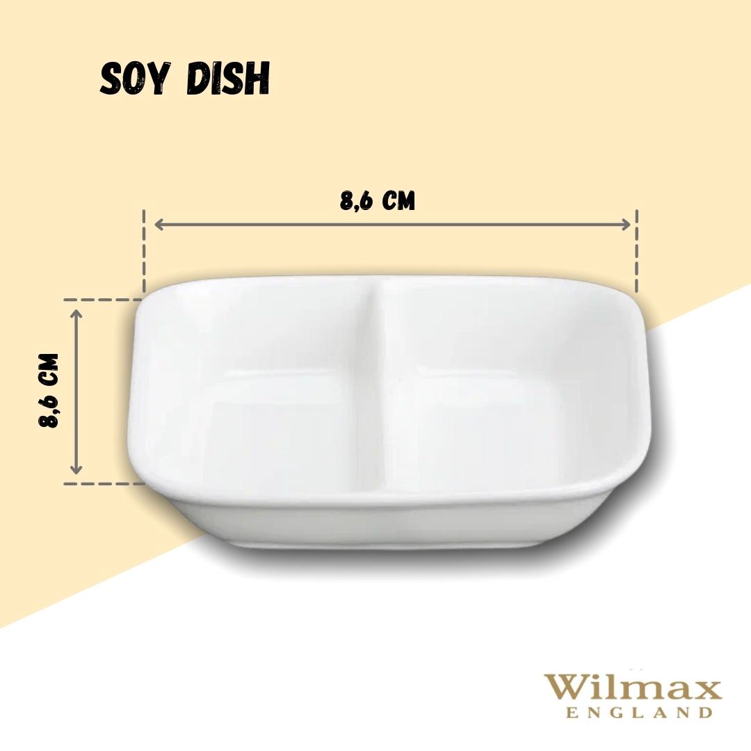 Wilmax Sojaschale 8,5 × 8,5 cm Weiß aus Porzellan
