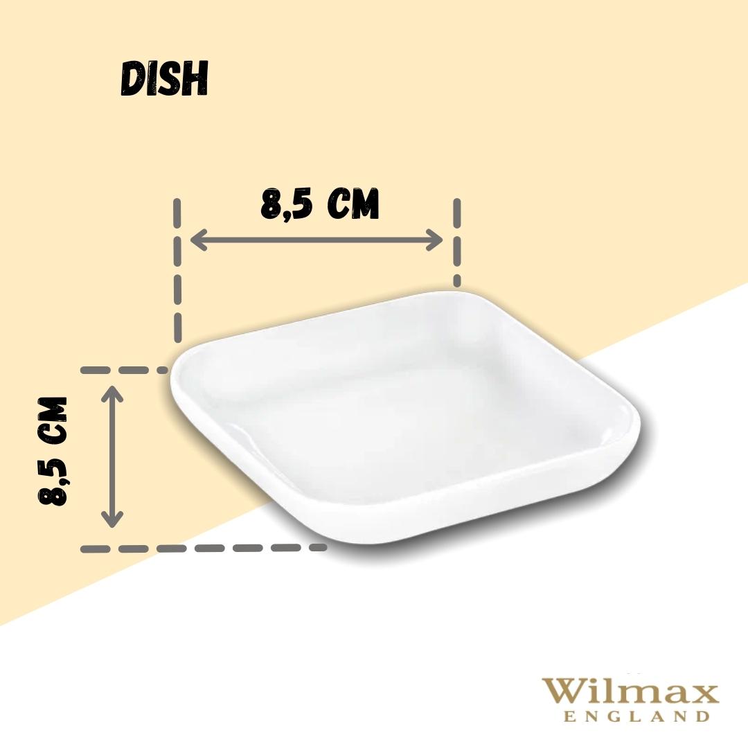 Wilmax Quadratische Schale 8,5 × 8,5 cm Weiß aus Porzellan