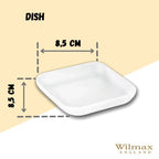 Wilmax Quadratische Schale 8,5 × 8,5 cm Weiß aus Porzellan