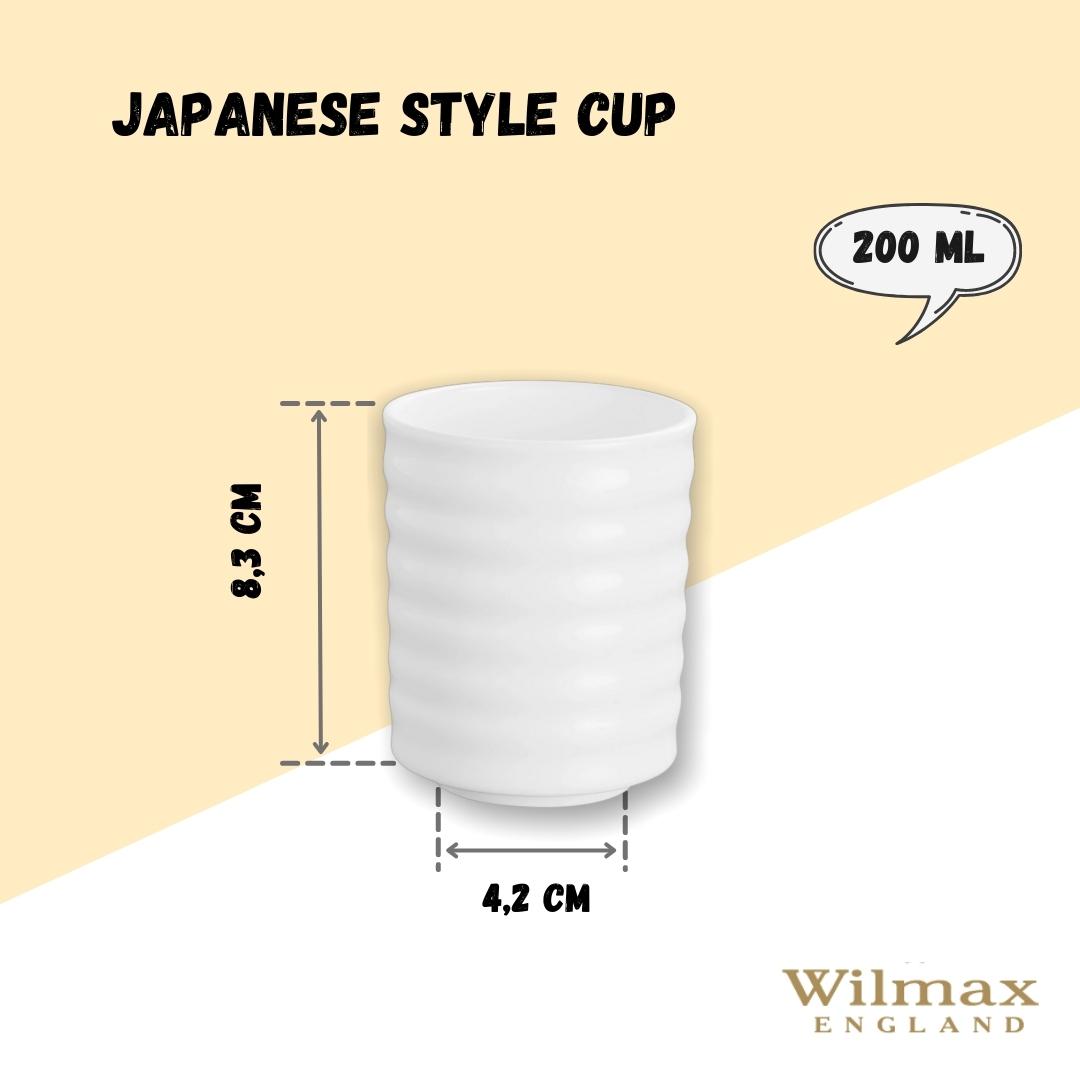 Wilmax Tasse 200 ml Weiß aus Porzellan