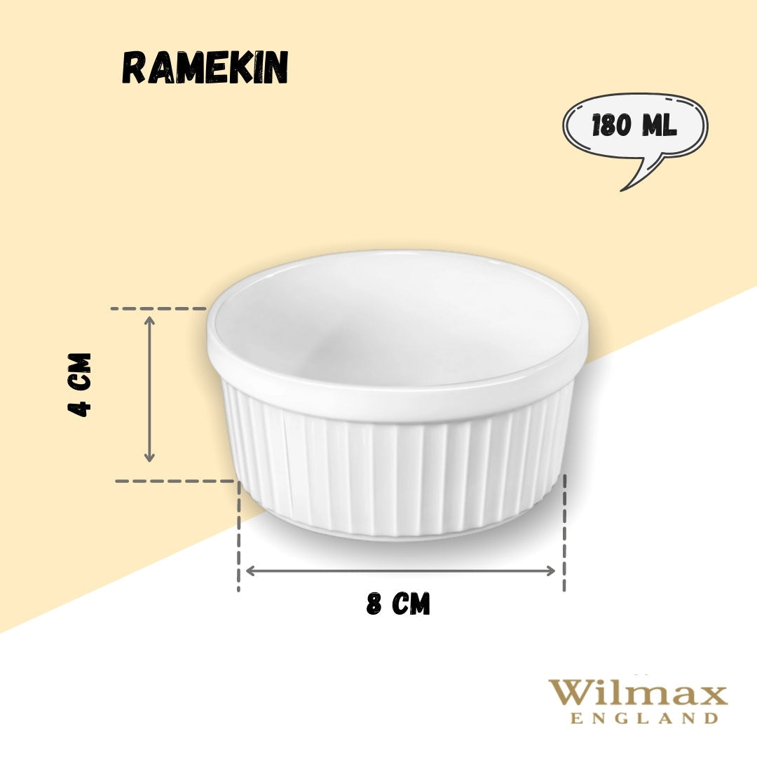Wilmax Ramekin 180 ml Weiß aus Porzellan