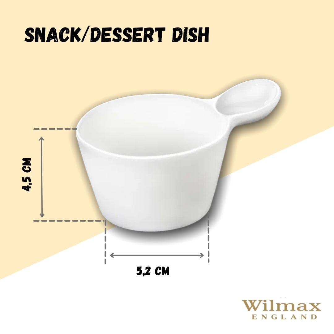 Wilmax Snack- und Dessertschale 100 ml Weiß aus Porzellan