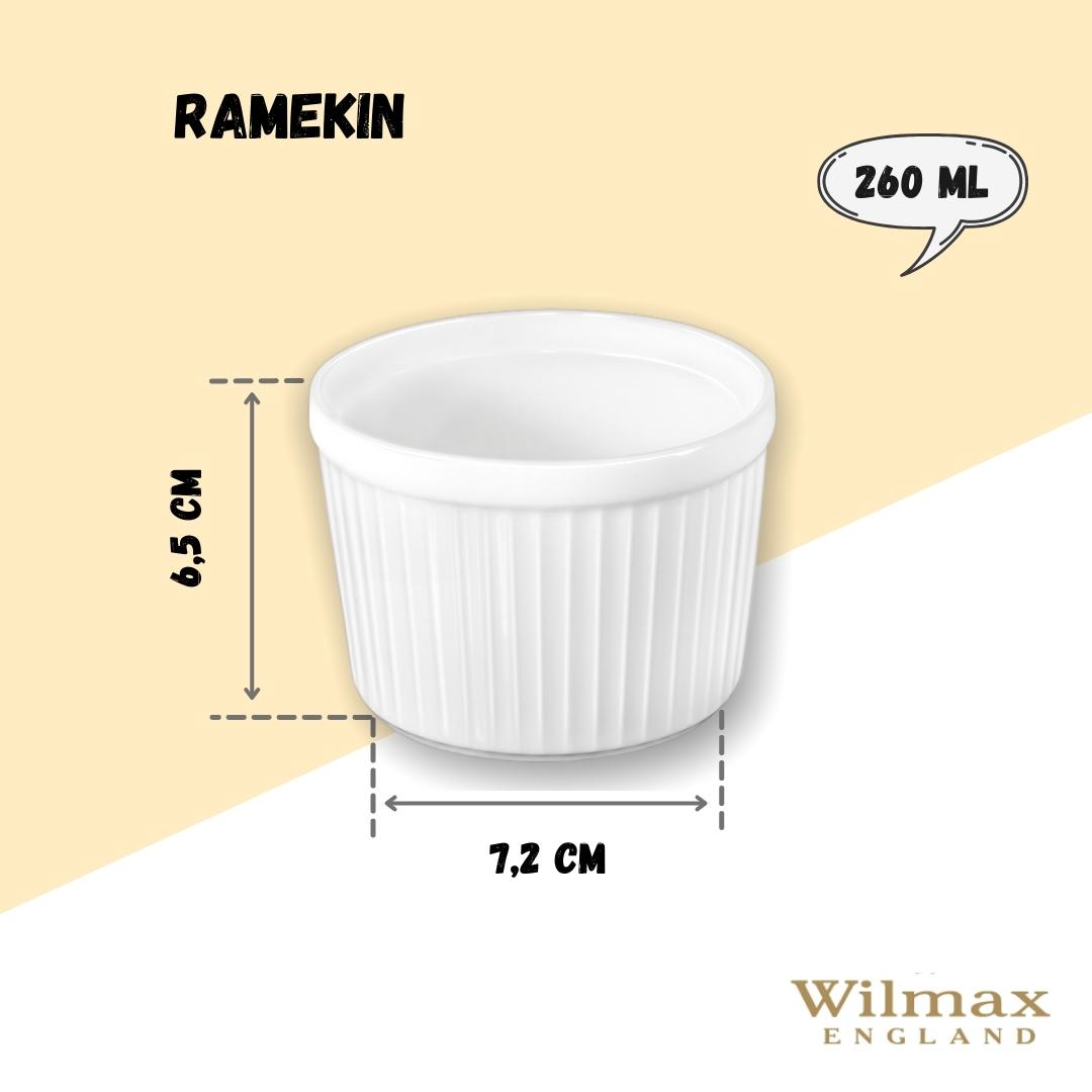 Wilmax Ramekin Ø 8,5 cm 260 ml Weiß aus Porzellan