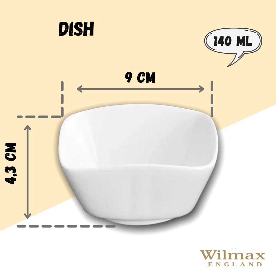 Wilmax Schale 140 ml 9 cm Weiß aus Porzellan