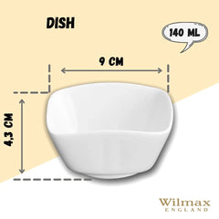 Wilmax Porzellanschale, 9 x 9 cm, 140 ml, WL-992425/A