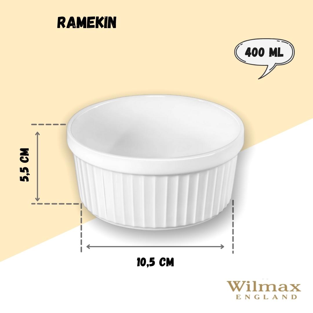 Wilmax Ramekin 400 ml Weiß aus Porzellan