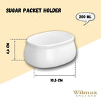 Wilmax Zuckerpäckchenhalter Porzellan Weiß WL-996037/A