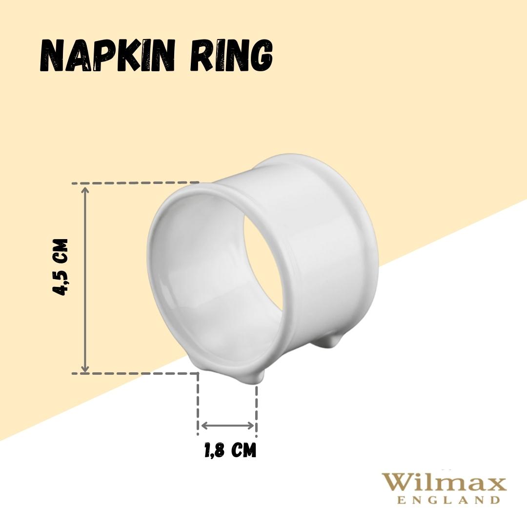 Wilmax Serviettenring aus Porzellan Weiß WL-996044/A