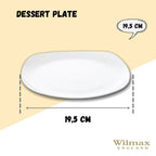 Wilmax Dessertteller 19,5 cm Weiß aus Porzellan