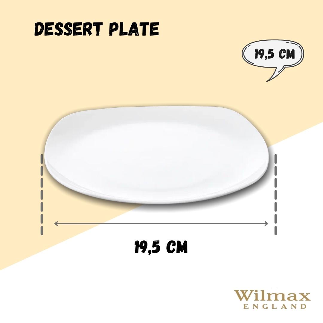 Wilmax Dessertteller 19,5 cm Weiß aus Porzellan