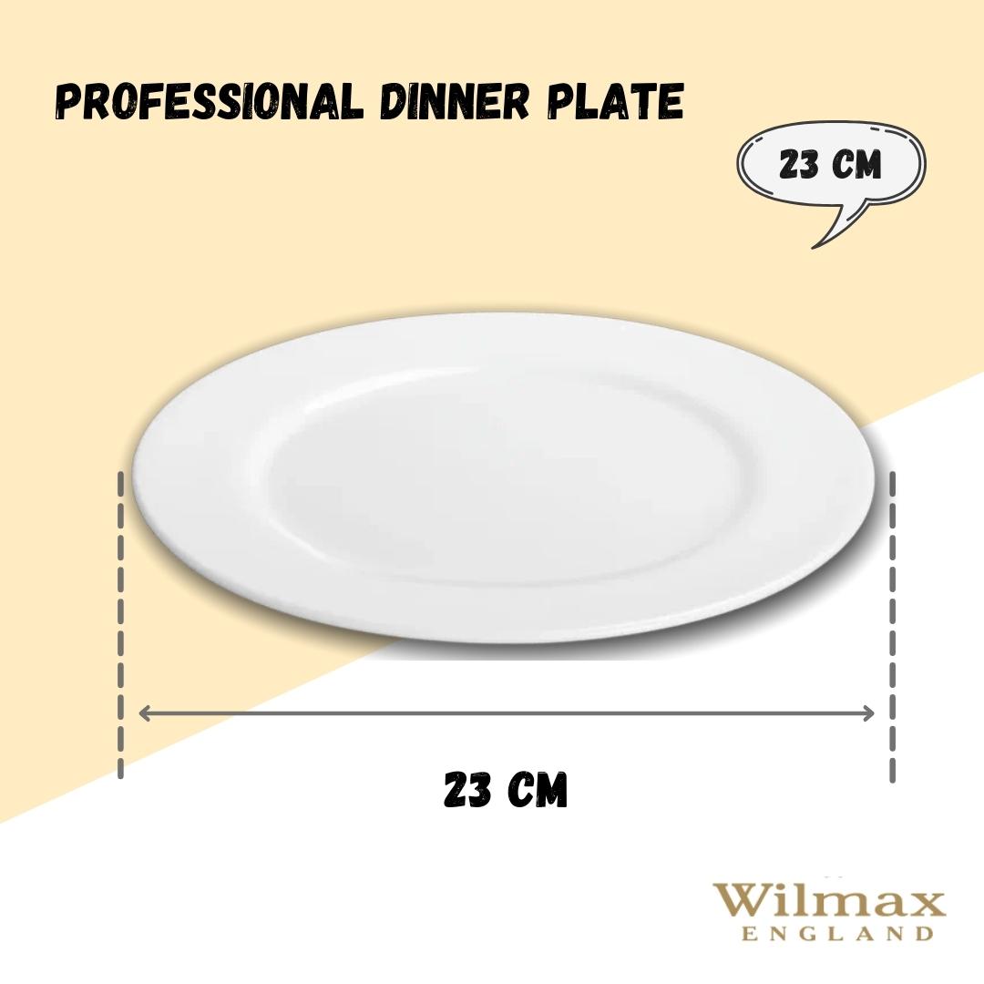 Wilmax Speiseteller 23 cm Weiß aus Porzellan