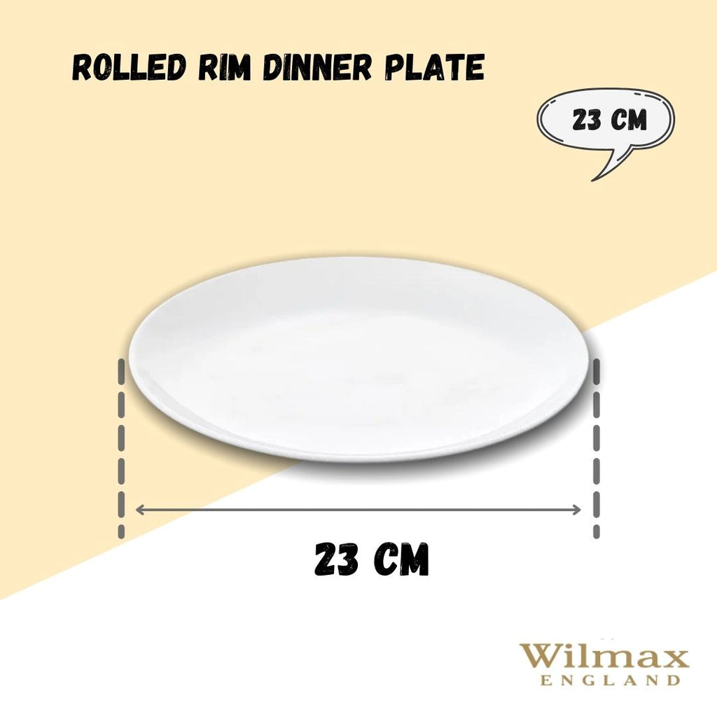 Wilmax Speiseteller 23 cm Weiß aus Porzellan