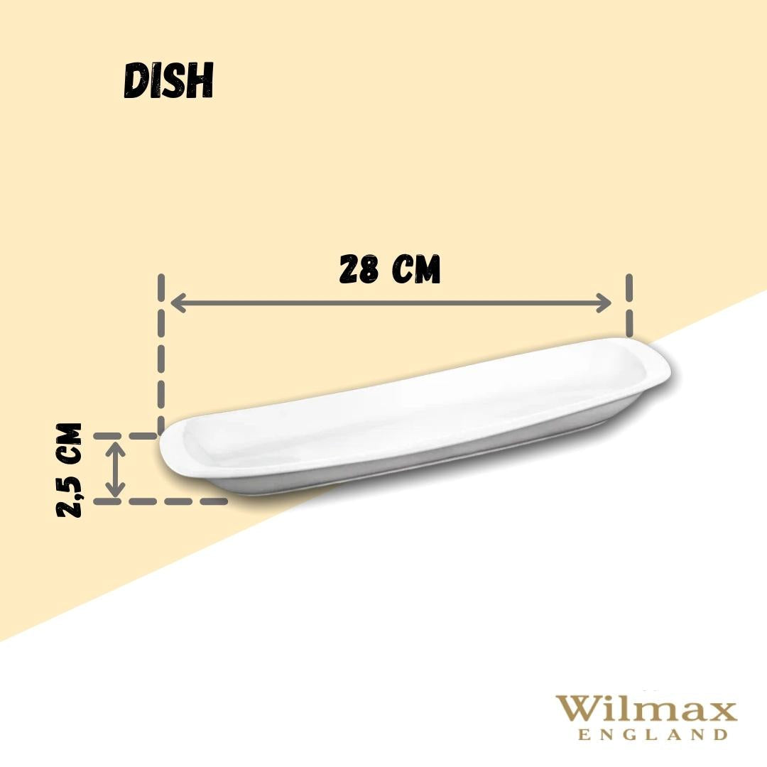 Wilmax Servierplatte 28 cm Weiß aus Porzellan