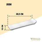 Wilmax Servierplatte 30,5 × 9,5 cm Weiß aus Porzellan