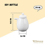 Wilmax Sojasaucenflasche 170 ml Porzellan Weiß WL-996015/A