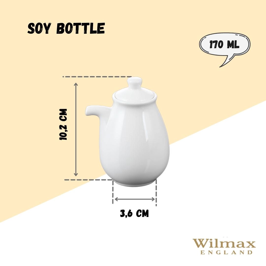Wilmax Sojasaucenflasche 170 ml Porzellan Weiß WL-996015/A