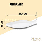 Wilmax Fischplatte 25.5 cm aus Porzellan Weiß WL-992007/A