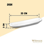 Wilmax Teller 33 cm aus Porzellan, Weiß WL-992644/A