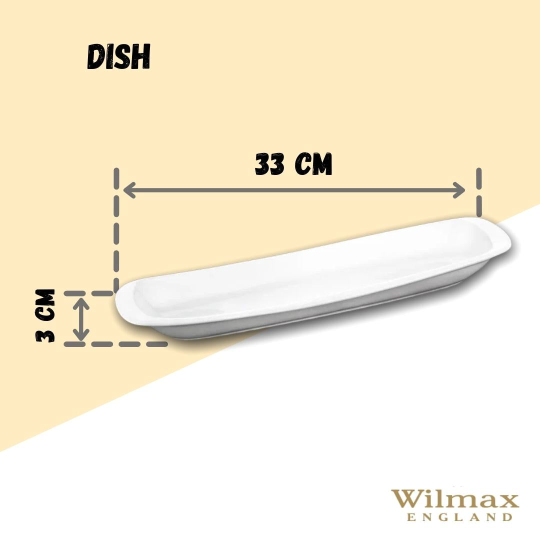 Wilmax Teller 33 cm Weiß aus Porzellan