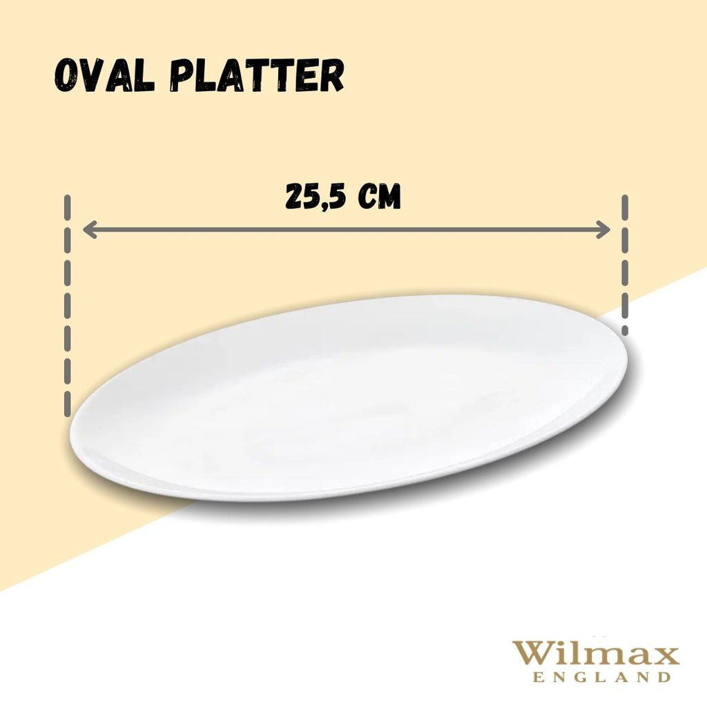 Wilmax Platte 25 cm Weiß aus Porzellan