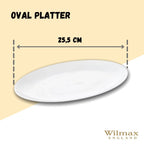 Wilmax Platte 25 cm Weiß aus Porzellan