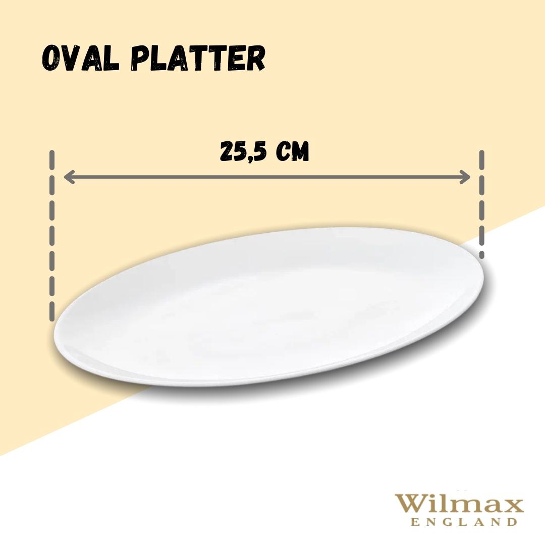 Wilmax Platte 25 cm Weiß aus Porzellan
