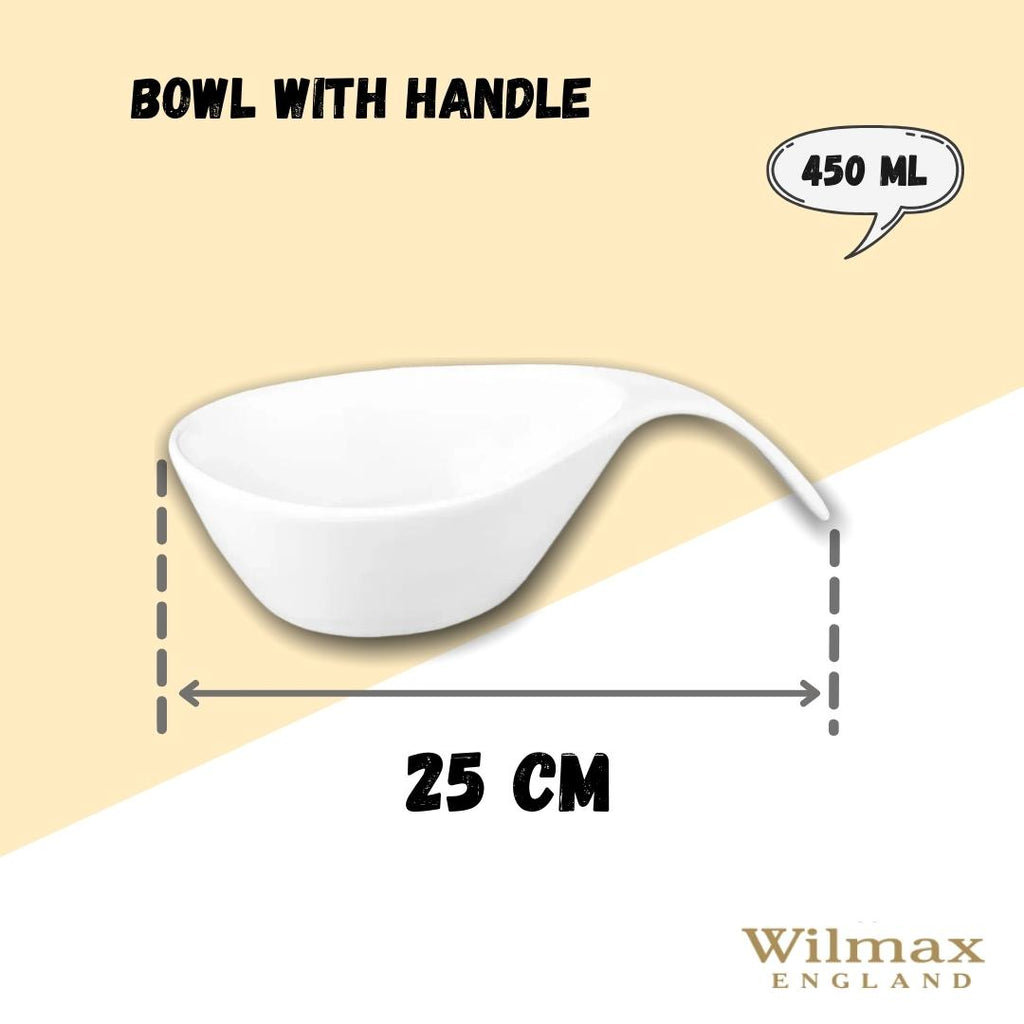 Wilmax Schale 450 ml aus Porzellan, Weiß WL-991282/A