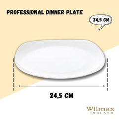 Wilmax Speiseteller 24,5 cm – Teller für elegantes Servieren – WL-991002/A