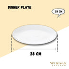 Wilmax Speiseteller 28 cm Weiß aus Porzellan