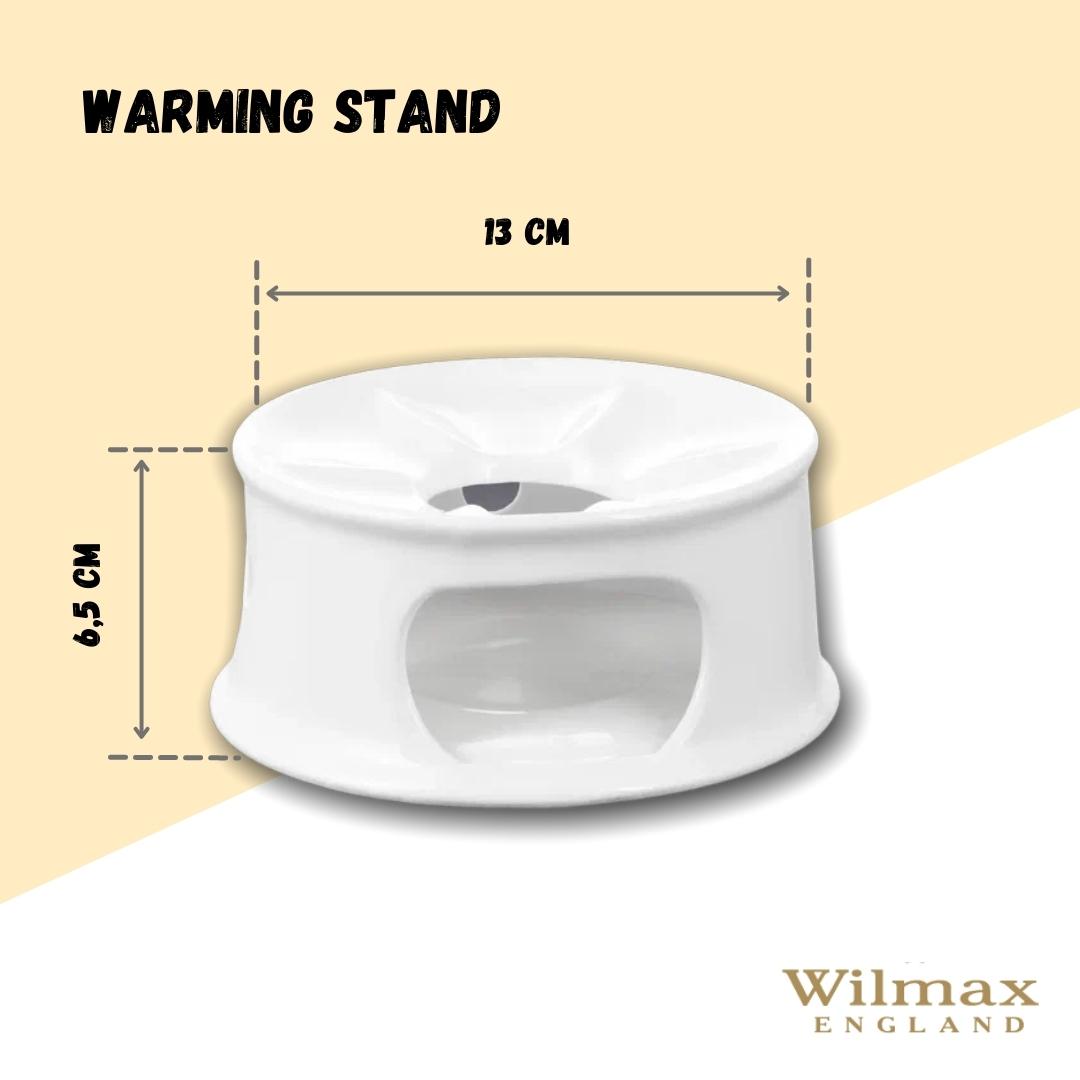 Wilmax Stövchen 13 cm Weiß aus Porzellan