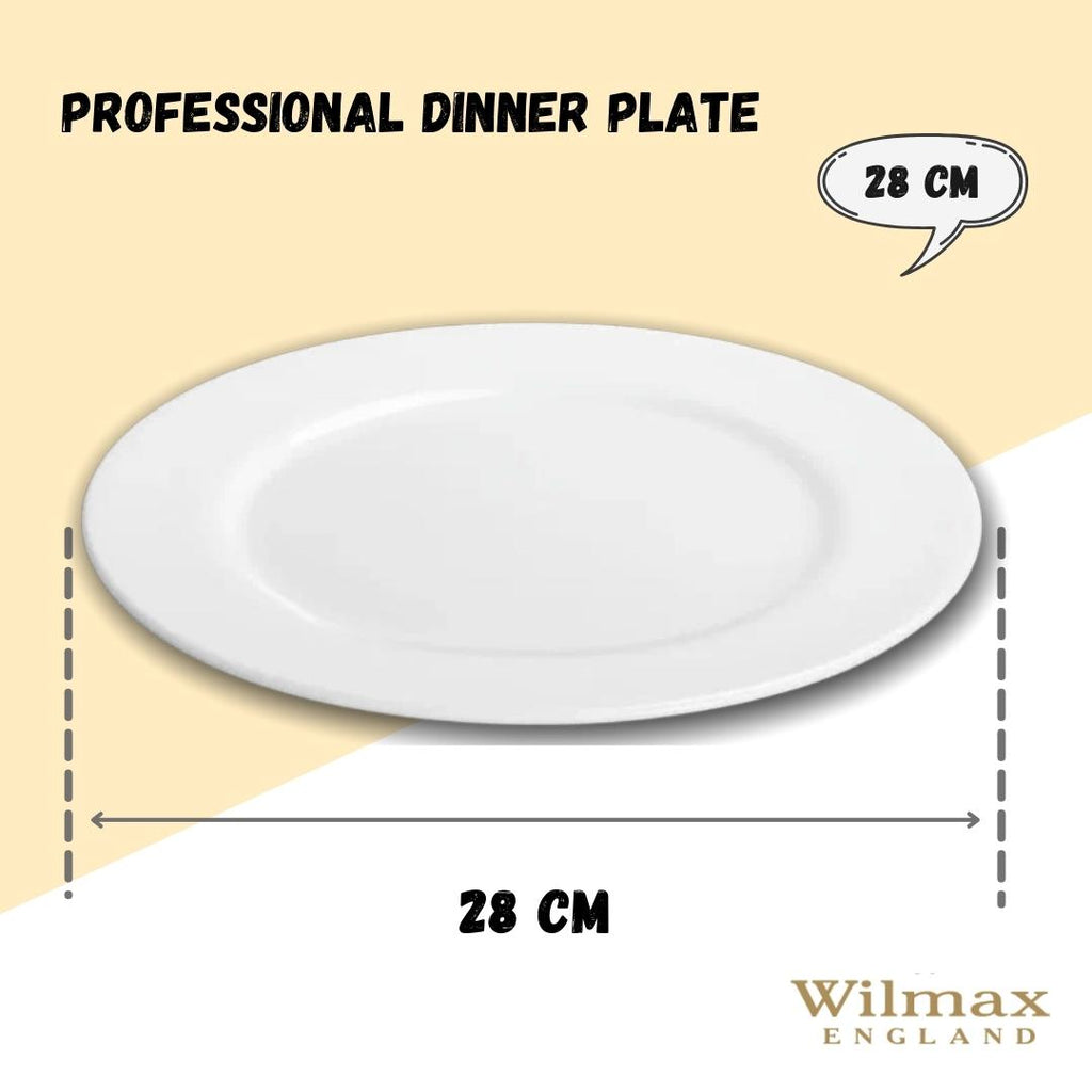 Wilmax Speiseteller 28 cm Weiß aus Porzellan