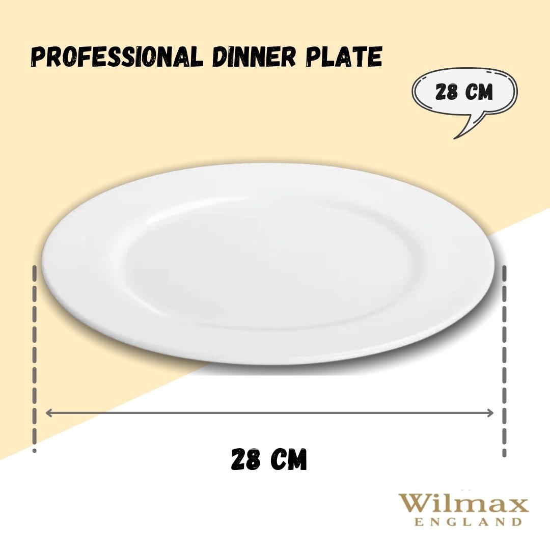 Wilmax Speiseteller 28 cm Weiß aus Porzellan