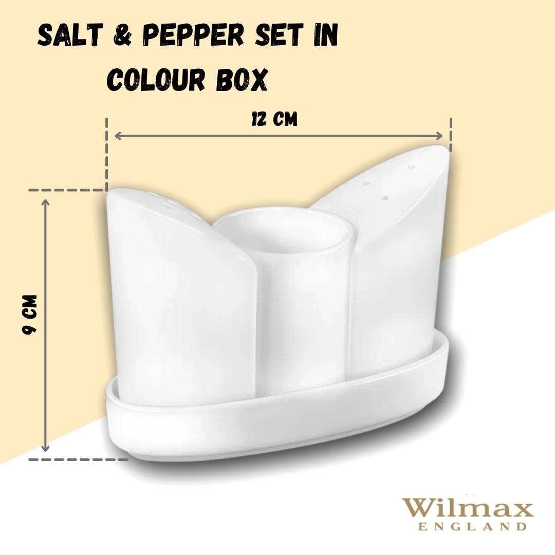 Wilmax Salz- & Pfefferstreuer Set – Weiß – Klassisches Design – WL-996117/1C