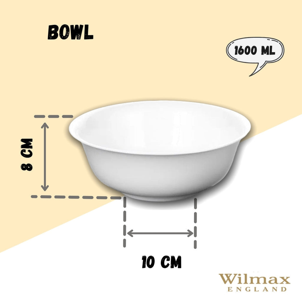 Wilmax Schale 1600 ml 20 cm Weiß aus Porzellan