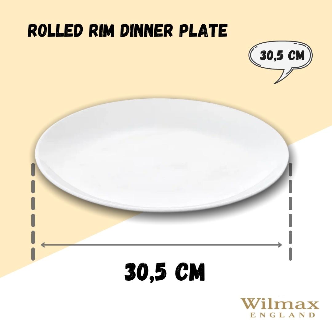 Wilmax Servierplatte 30.5 cm aus Porzellan, Weiß WL-991024/A
