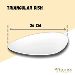 Wilmax Dreieckiger Teller, 36 cm, Porzellan, WL-992801/A