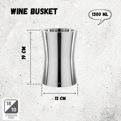 Wilmax Double Wall Weinkühler 1300 ml Edelstahl WL-552402/A