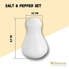 Wilmax Salz- & Pfeffer Set, Porzellan, 4-teilig, Weiß, WL‑996066/SP