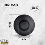 Wilmax Tiefer Teller SlateStone Schwarz 20 cm 800 ml Porzellan WL-661112/A