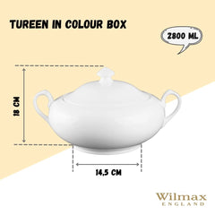 Wilmax Porselen Terrin, 2800ml, Beyaz | WL-992491/1C