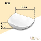 Wilmax Teller 13 cm aus Porzellan, Weiß WL-992613/A