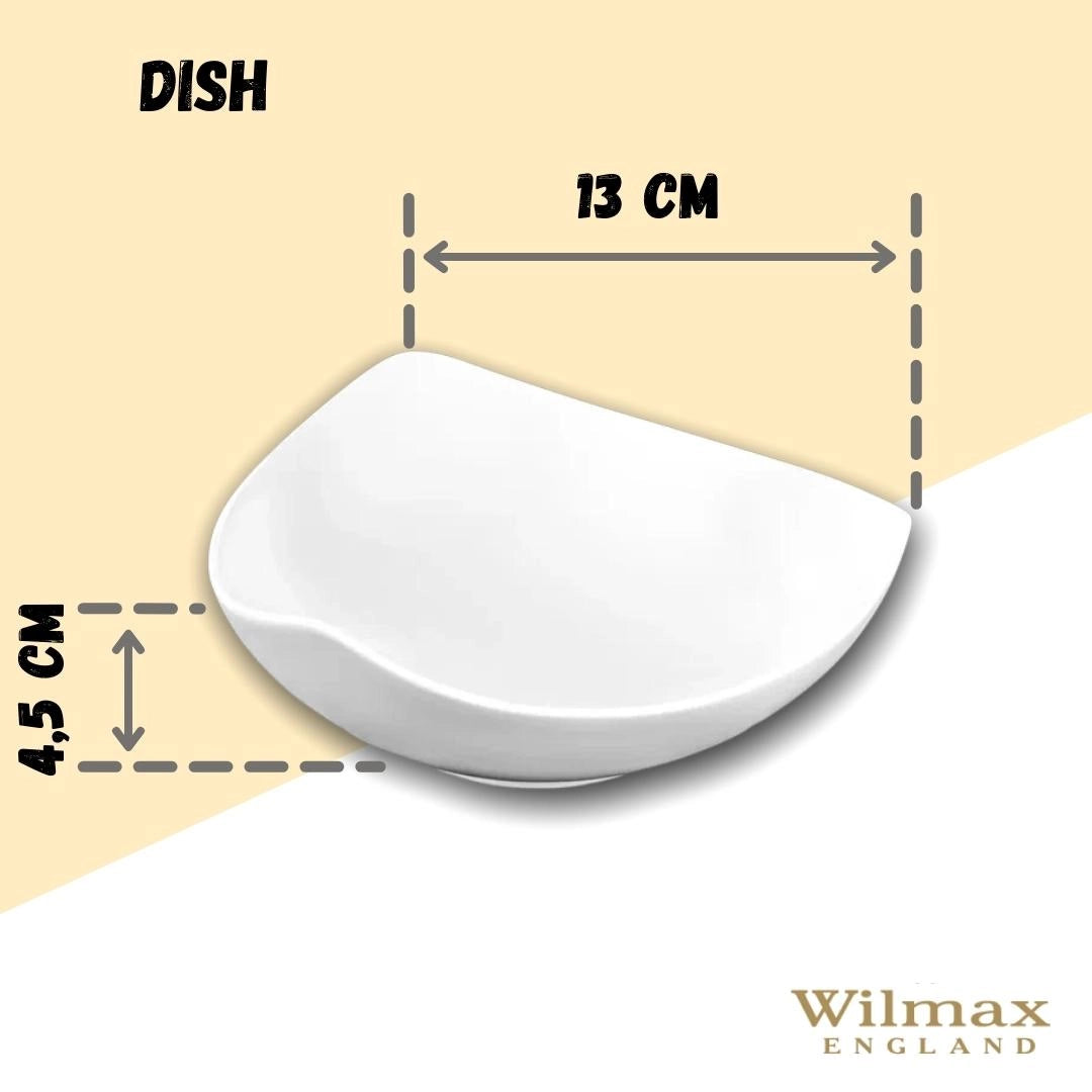 Wilmax Teller 13 cm aus Porzellan, Weiß WL-992613/A